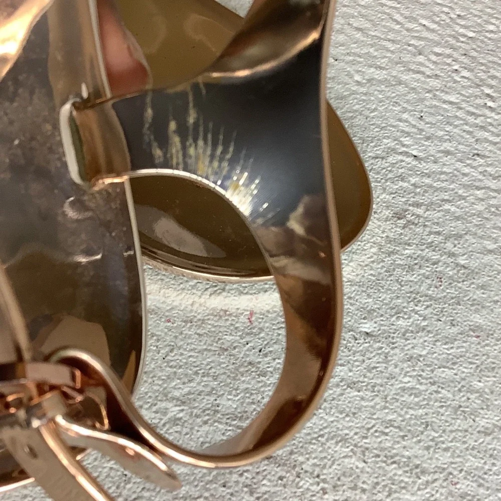 Michael Michael Kors Rose Gold Jelly Sandals Crystal Embellished Size 7